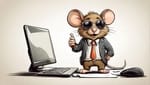 une souris devant un écran