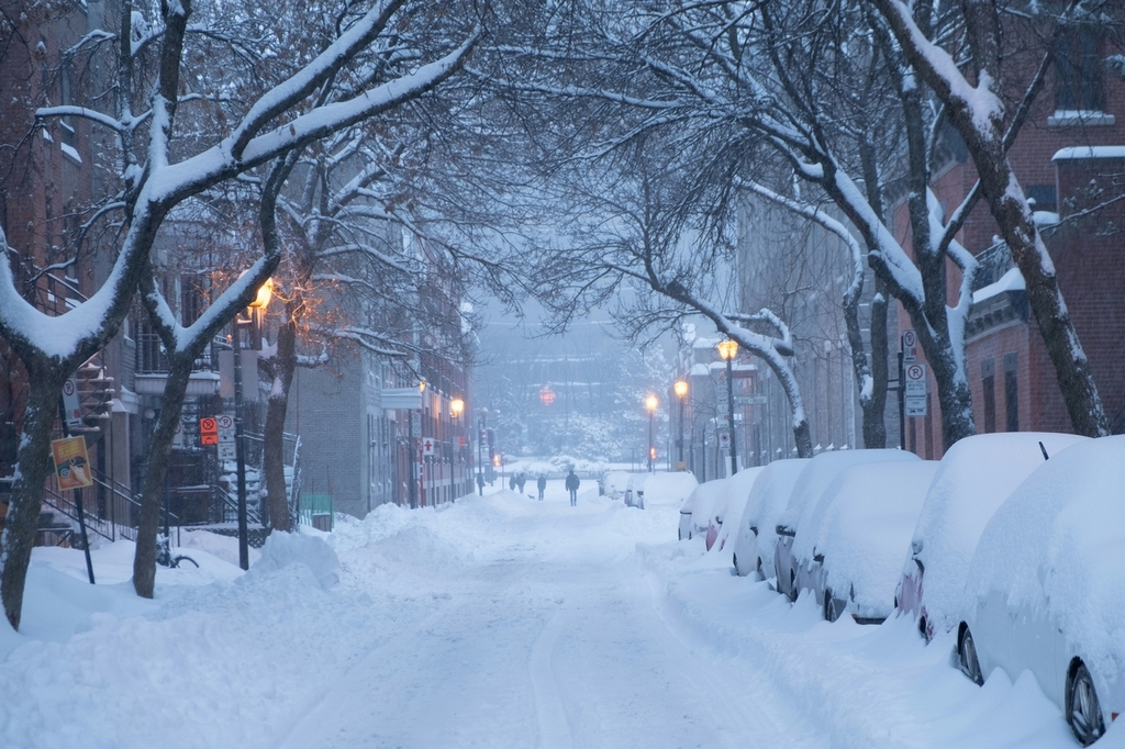 rue sous la neige